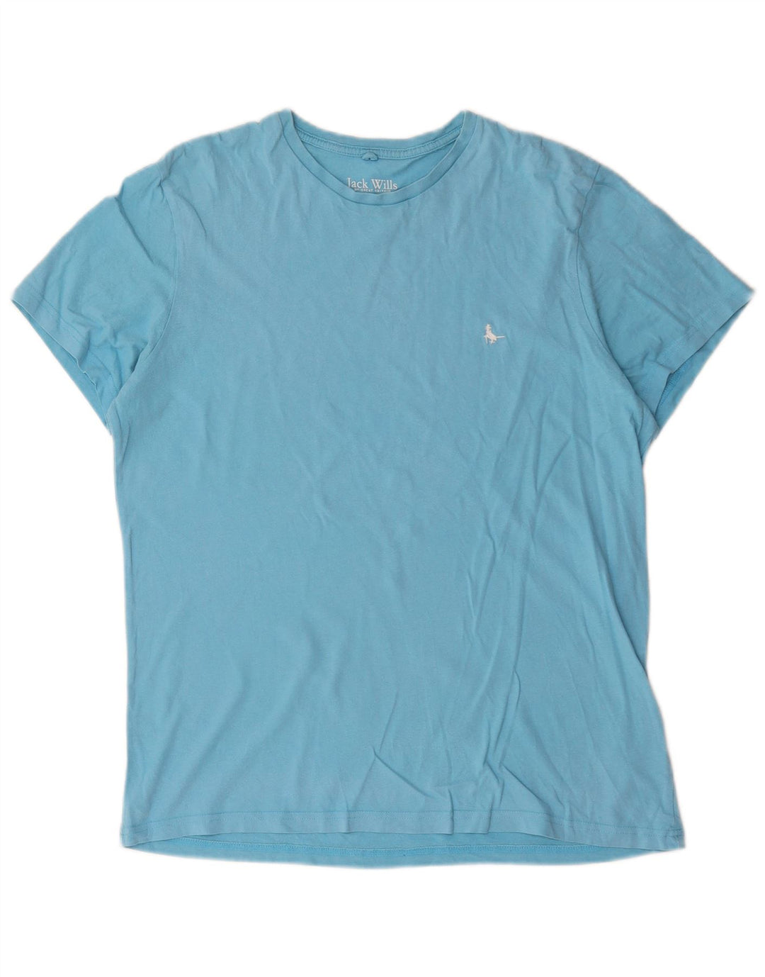 T-shirt męski Jack Wills o klasycznym kroju, bawełniany, średni niebieski