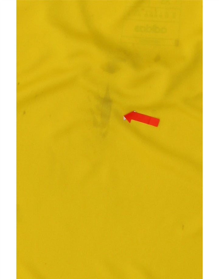ADIDAS Mens Aeroready T-Shirt Top XS Yellow Polyester Vintage Adidas and Second-Hand Adidas from Messina Hembry 