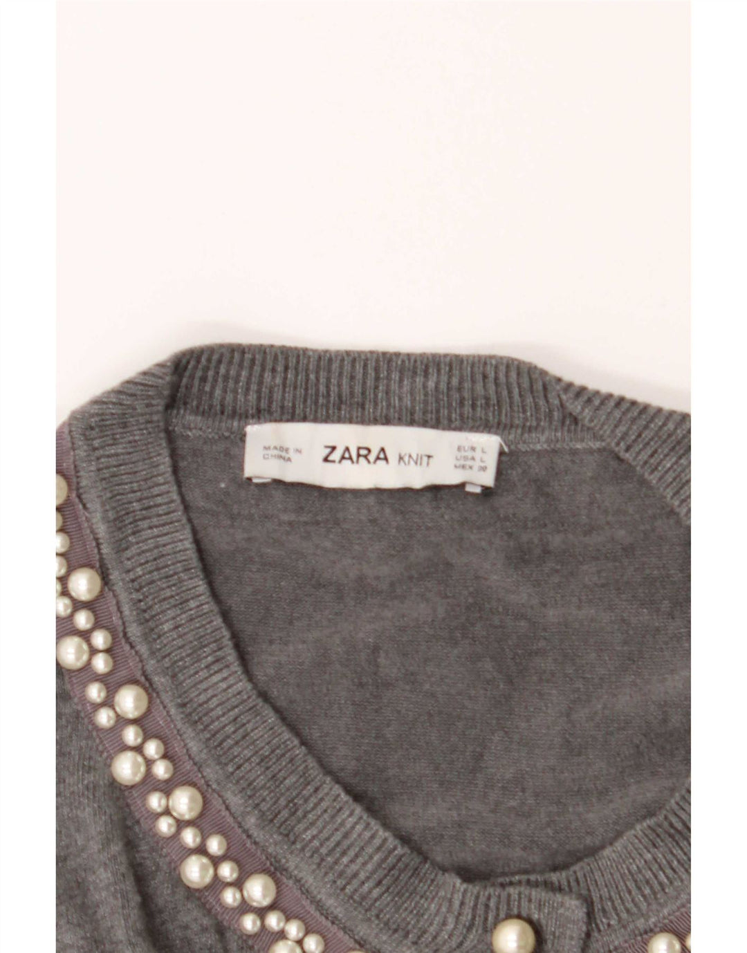 Sweter damski Zara Cardigan UK 14, duży, szary