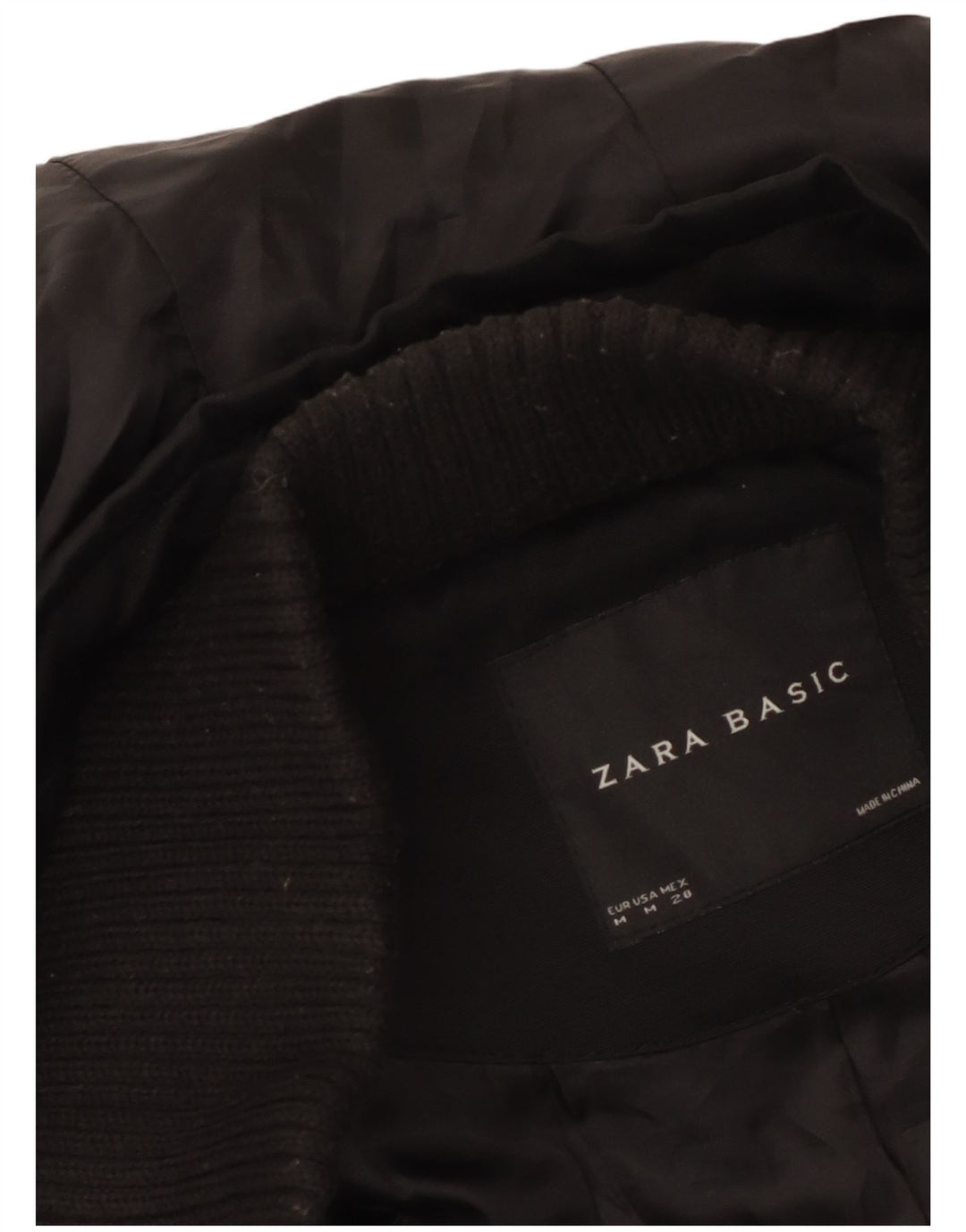 Damska kurtka parka z kapturem Zara UK 12, średnia czarna