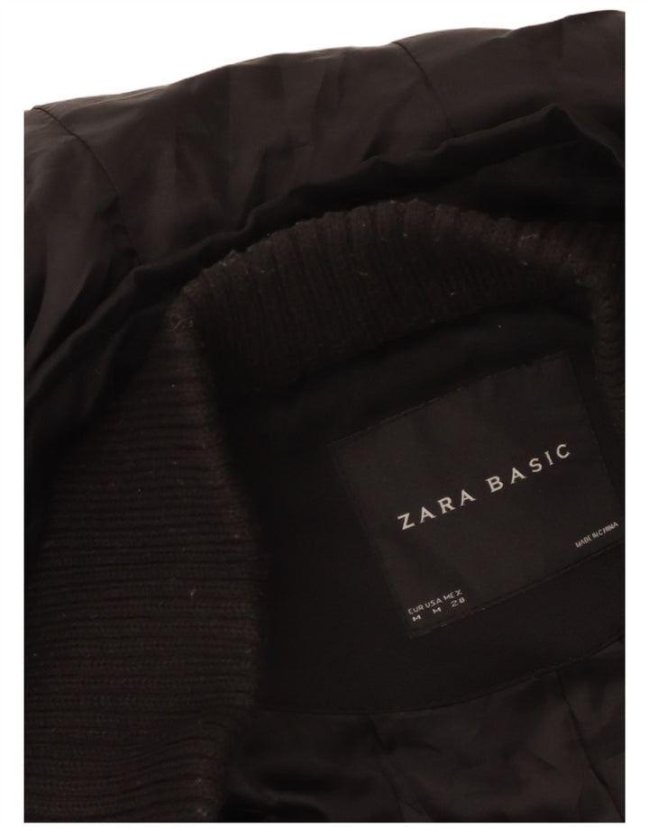 Damska kurtka parka z kapturem Zara UK 12, średnia czarna