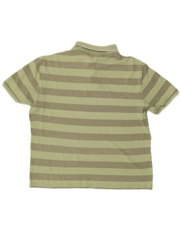 Męska koszulka polo Asics 2XL, bawełniana w zielone paski