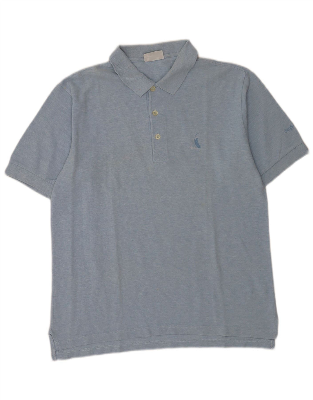 Męska koszulka polo Sergio Tacchini IT 50 Średnioniebieska bawełniana nakrapiana