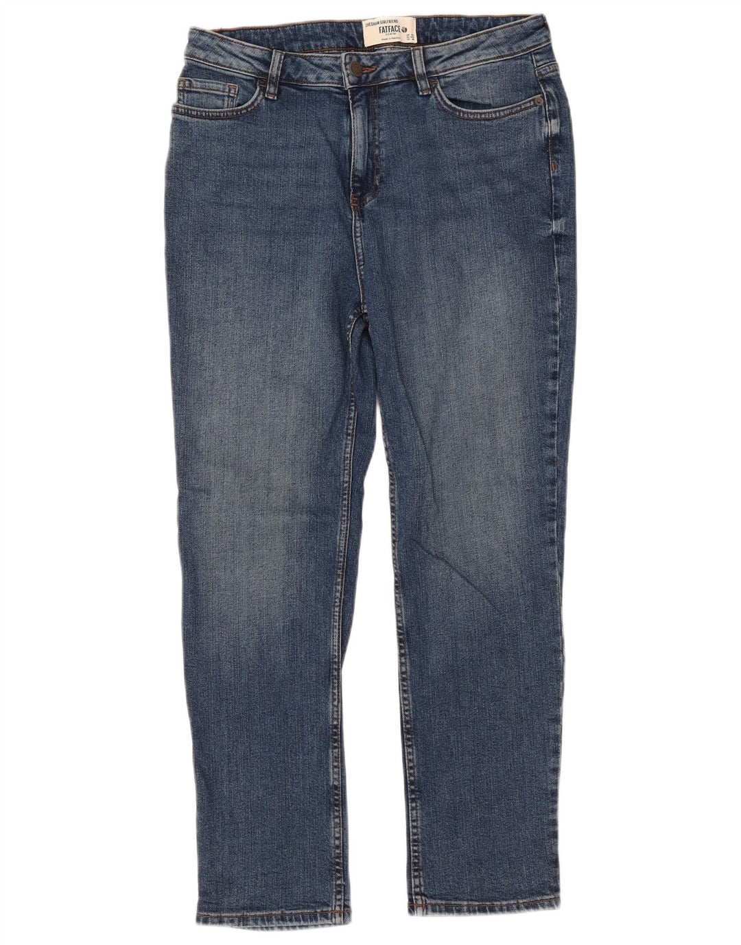Damskie dżinsy Fat Face Chesham Girlfriend Slim UK 12 Medium W32 L27 Niebieskie