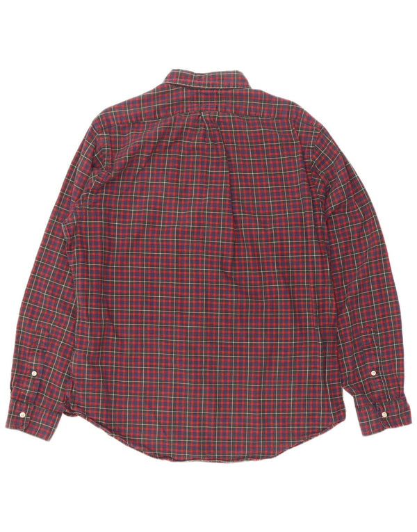 Polo Ralph Lauren Mens Shirt Large Red Check Cotton