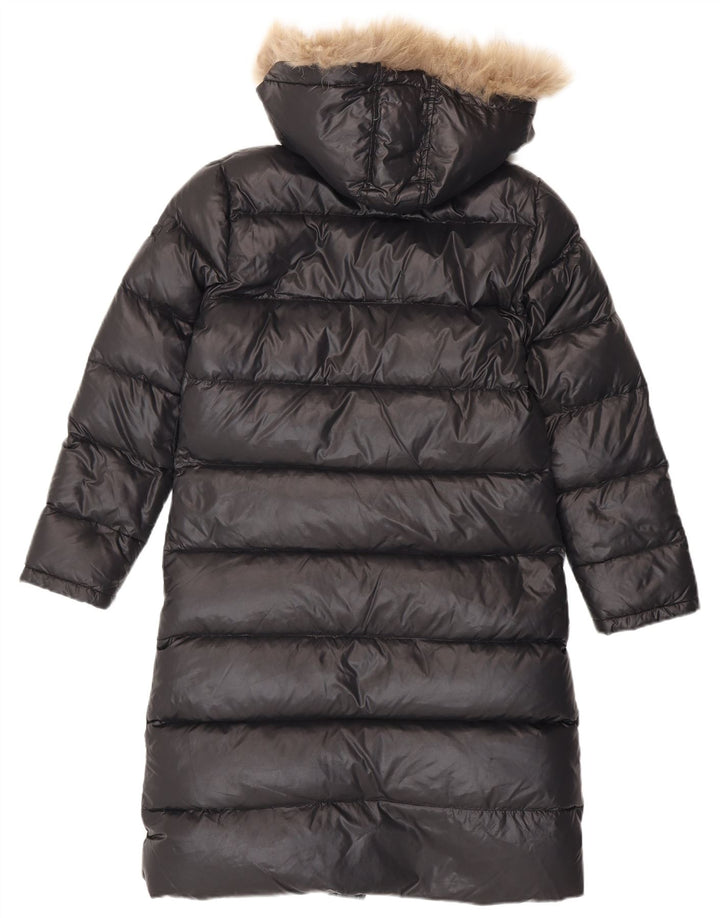 Damski płaszcz z kapturem Ellesse UK 14 Średni czarny nylon