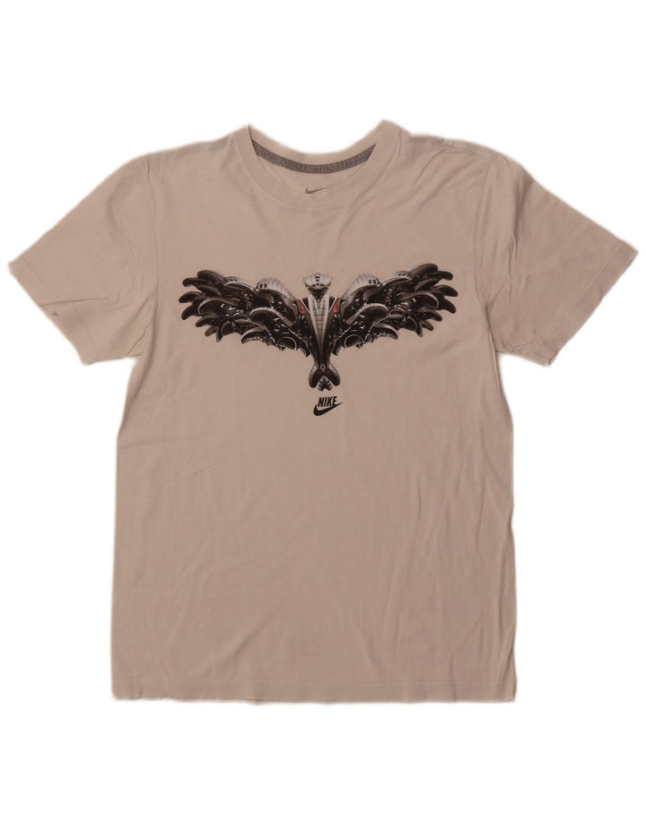 Męski T-shirt z grafiką NIKE, mały, biały