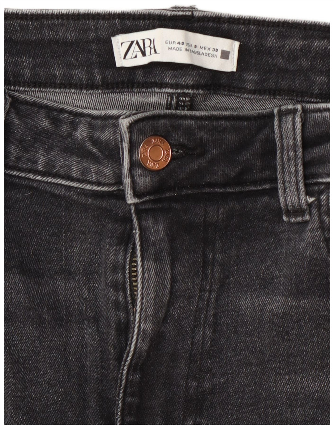 Damskie jeansy Zara Cropped EU 40 Medium W30 L26 Szare