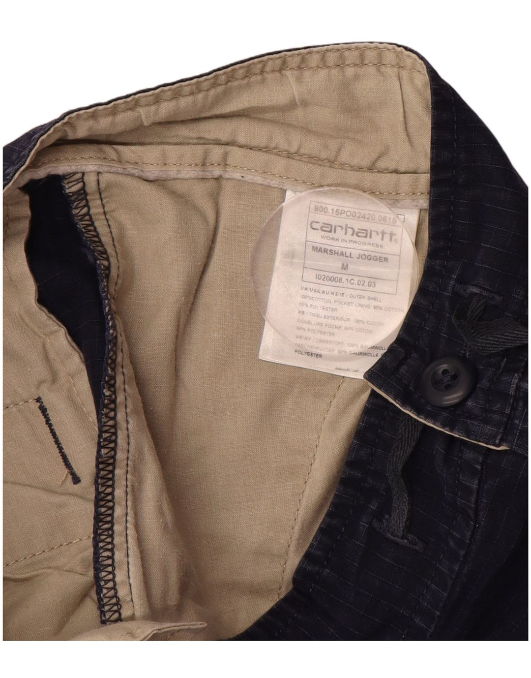 Męskie spodnie chino do joggingu CARHARTT, średnie W32 L29, granatowa bawełna