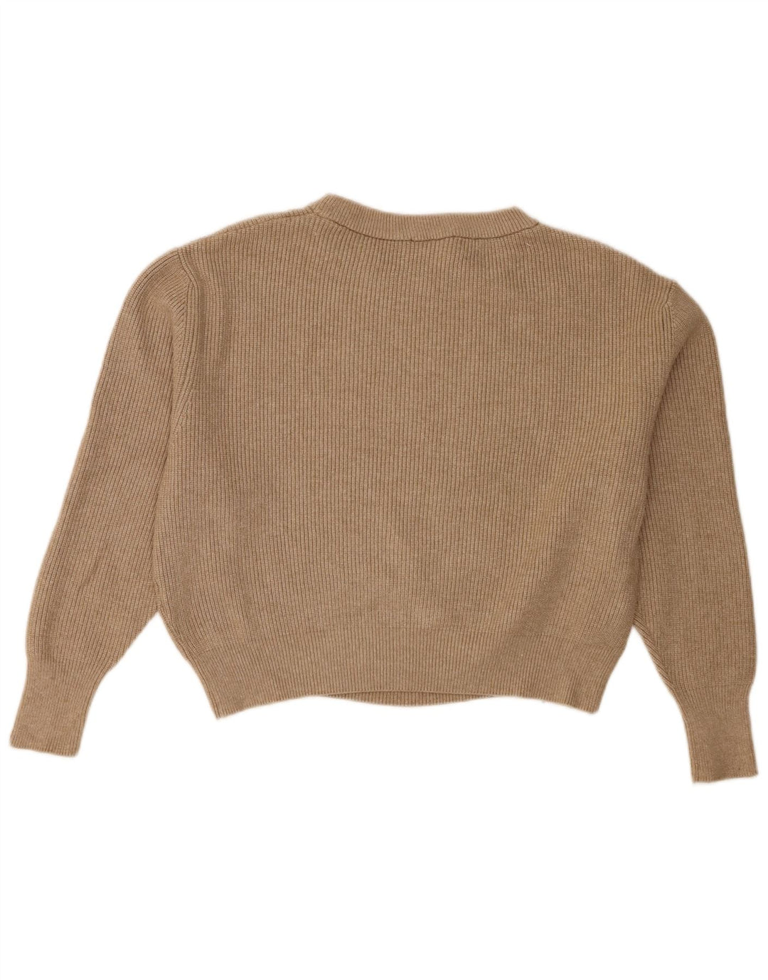 Damski sweter Zara Crop Oversize z dekoltem w łódkę UK 14 Średni brąz