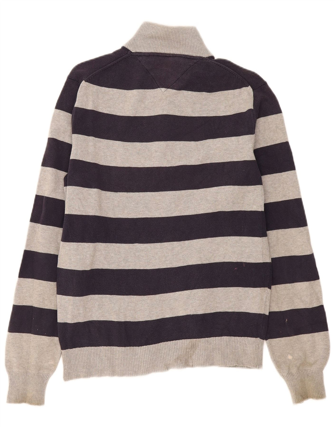 Męski sweter zapinany na zamek Tommy Hilfiger Średni szary, bawełniany w paski