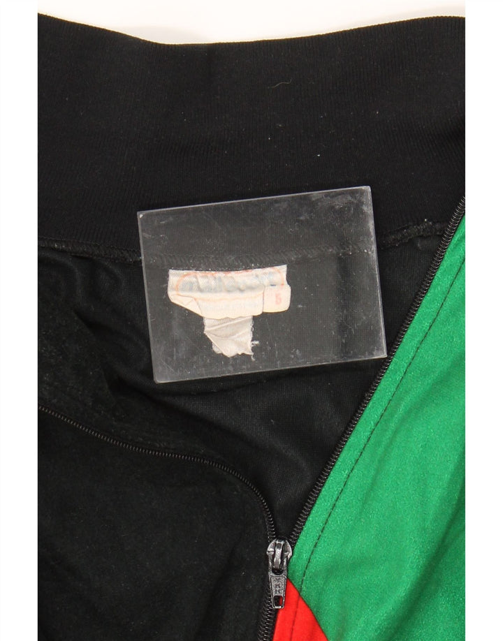 Męska kurtka dresowa VINTAGE XL Czarny poliester z blokami kolorów