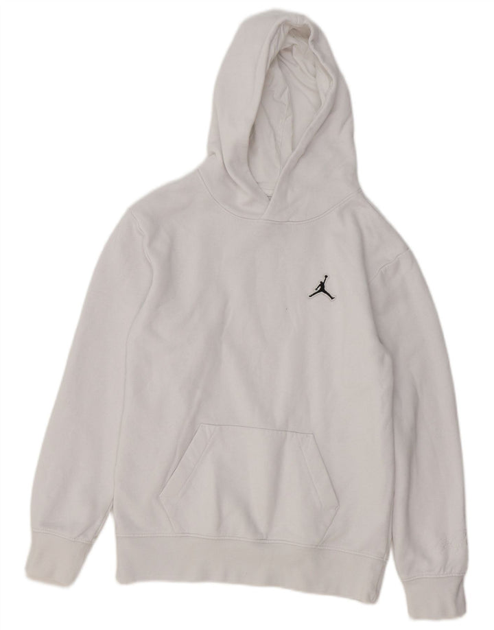 Chłopięcy sweter z kapturem JORDAN 12-13 lat, duży, biały, bawełniany