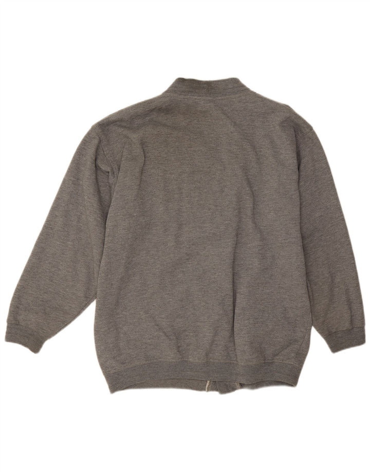Sweter męski w stylu vintage, średnioszary, poliester
