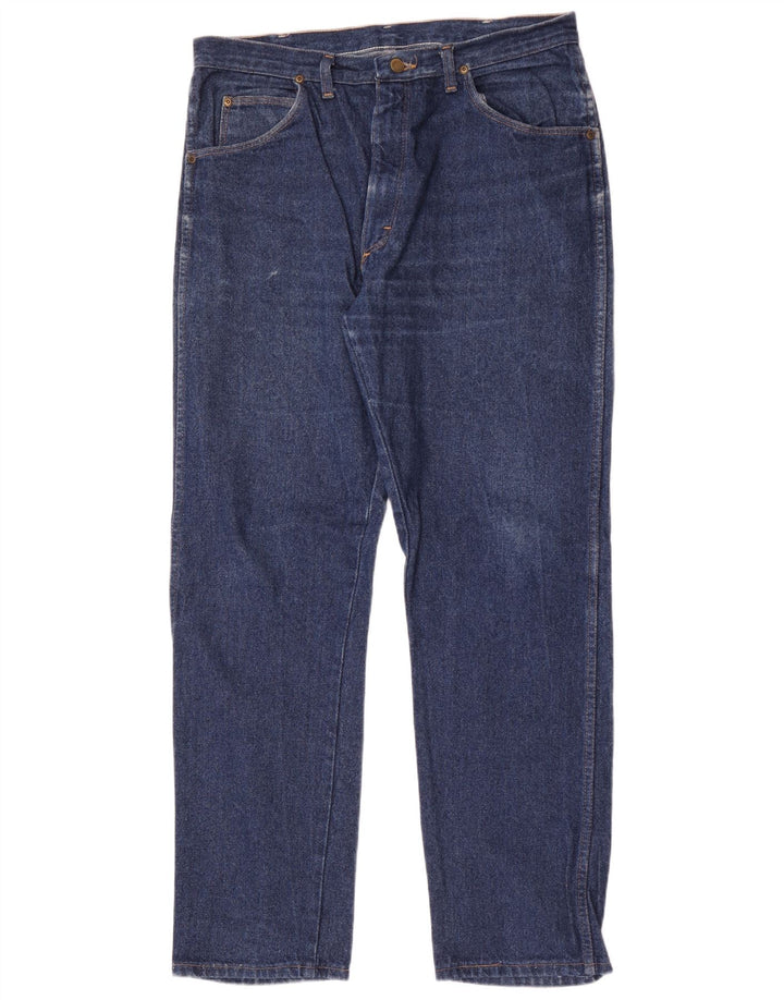 Męskie proste dżinsy Wrangler W34 L32 niebieskie