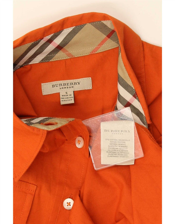 Koszula damska Burberry UK 10 mała pomarańczowa bawełniana