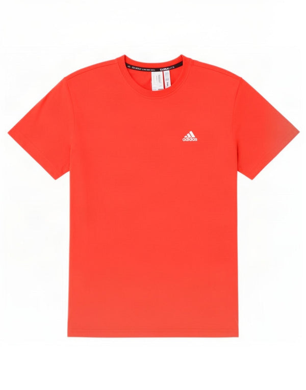 Adidas Męska koszulka Climalite Top, duża, czerwona, poliestrowa