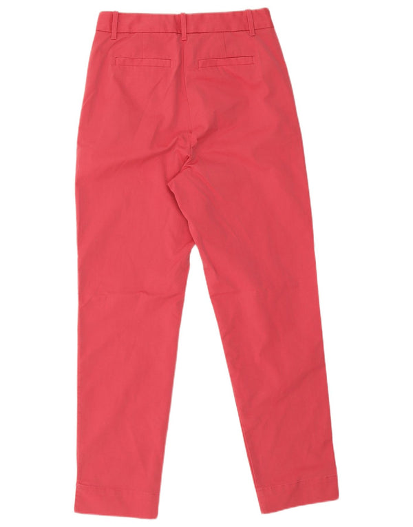 Marks & Spencer Damskie spodnie chino z wysokim stanem UK 8 Small W26 L27 Różowe