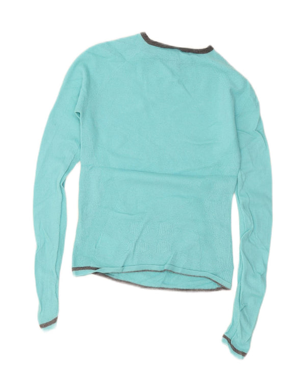 Damski sweter Sweaty Betty z dekoltem w łódkę UK 10 Small Blue Merino Wełna