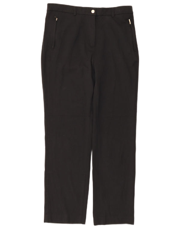 Marks & Spencer Damskie spodnie chino z wysokim stanem UK 12 Medium W32 L29 Czarne