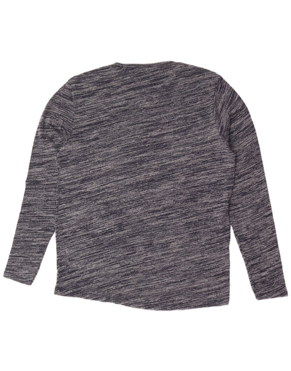 Męski top slim fit Tommy Hilfiger z długim rękawem 2XL, granatowa, nakrapiana bawełna