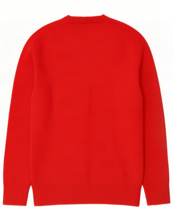 Vintage damski sweter z okrągłym dekoltem o regularnym kroju UK 10 Small Red