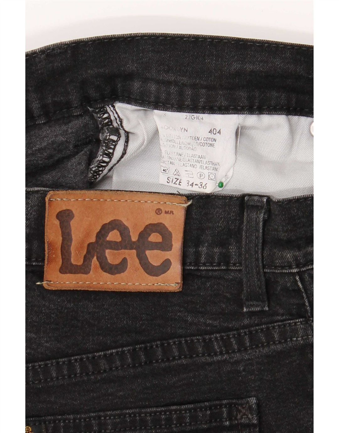 Damskie jeansy Lee Brooklyn Straight W34 L36 Czarne bawełniane