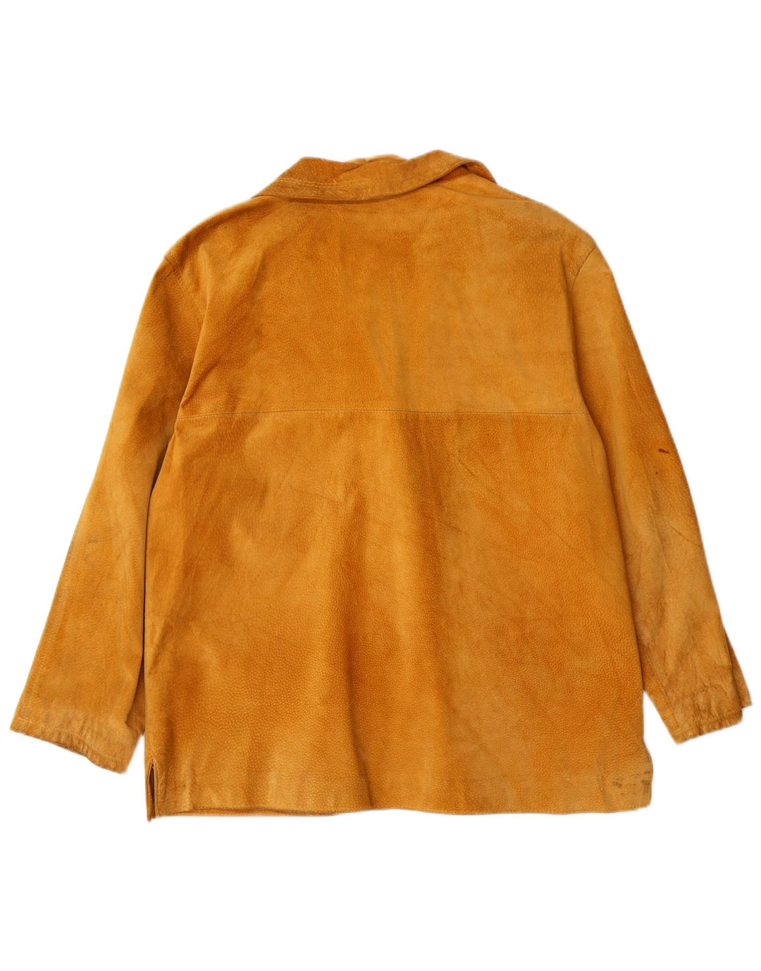 ROSSODISERA Womens Loose Fit Suede Jacket IT 44 Medium Brown Leather