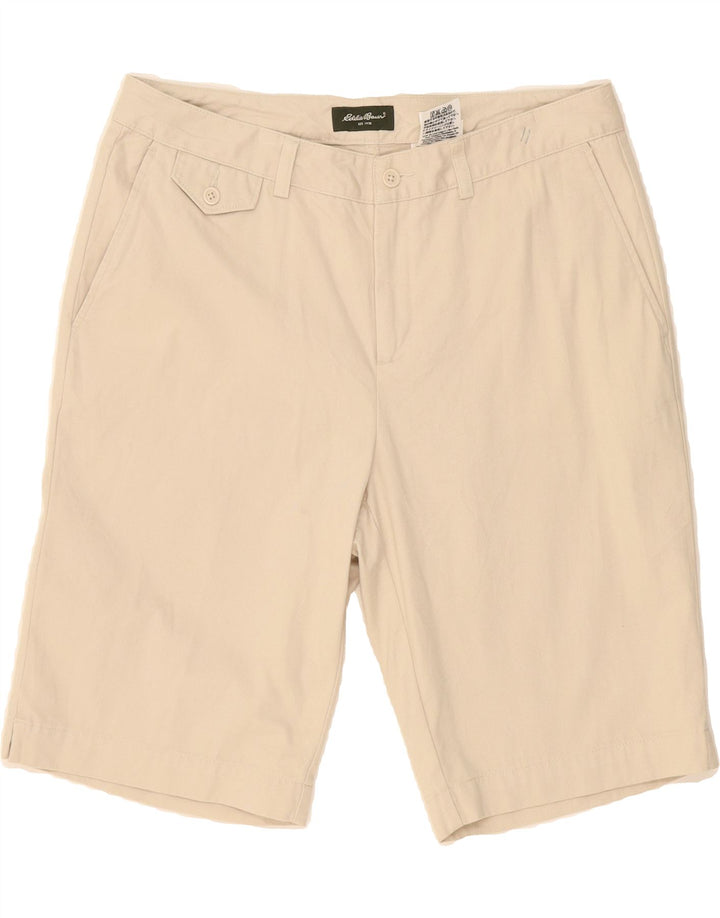 EDDIE BAUER Womens Bermuda Shorts US 12 Large W34  Beige Cotton Vintage Eddie Bauer and Second-Hand Eddie Bauer from Messina Hembry 