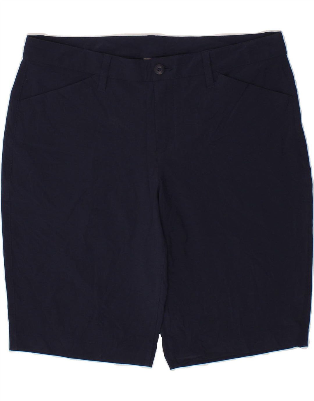 EDDIE BAUER Womens Casual Shorts US 10 Large W33  Navy Blue Polyester Vintage Eddie Bauer and Second-Hand Eddie Bauer from Messina Hembry 