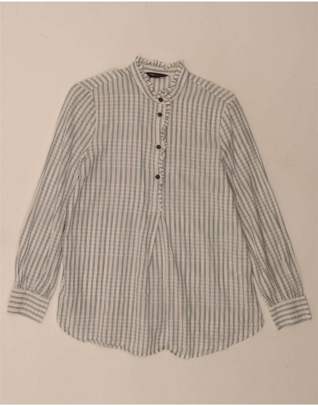 Marks & Spencer Damska bluza oversize UK 8 w małą białą kratkę