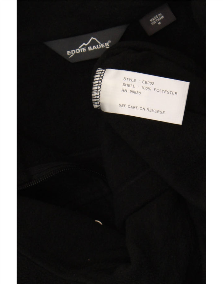 Męski sweter polarowy Eddie Bauer z zamkiem błyskawicznym, średni czarny poliester