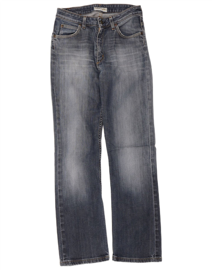 Damskie jeansy Lee Cameron Straight W30 L28 Niebieskie bawełniane