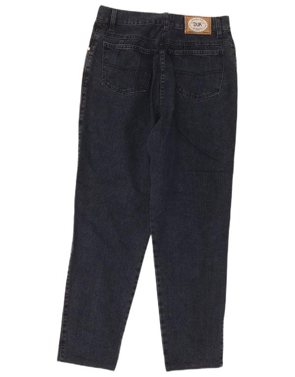 DUK Damskie jeansy z wysokim stanem IT 50 XL W32 L28 Granatowa bawełna