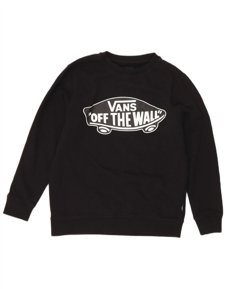 Chłopięca bluza z grafiką Vans, 8-9 lat, mała, czarna, bawełniana