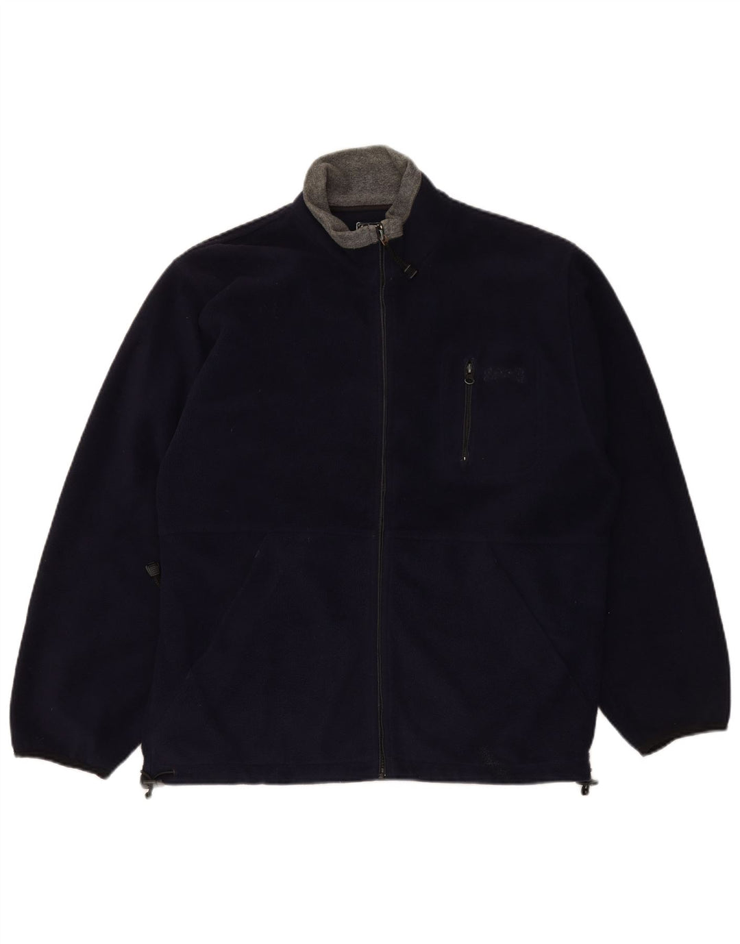 Męska kurtka polarowa SCHOTT UK 40, duża, granatowa, poliestrowa