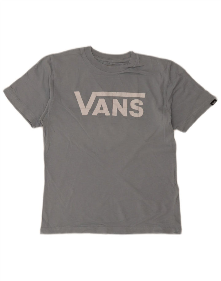 Chłopięcy T-shirt VANS o klasycznym kroju z grafiką, 10-11 lat, średni niebieski