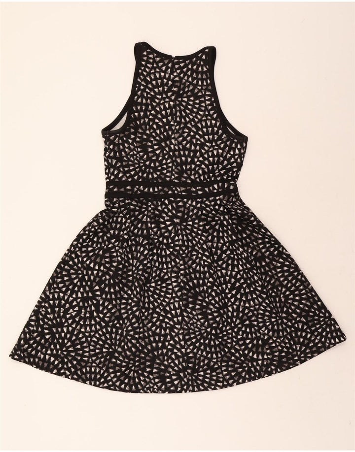 MOSSIMO Womens Sleeveless A-Line Dress UK 10 Small Black Geometric Vintage Mossimo and Second-Hand Mossimo from Messina Hembry 