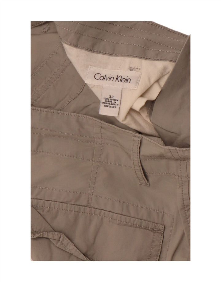 Męskie bermudy CALVIN KLEIN W32, średnioszare, bawełniane