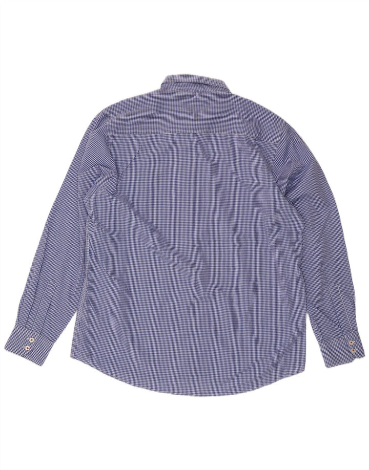 Koszula męska Pierre Cardin o regularnym kroju 2XL, niebieska kratka, poliester