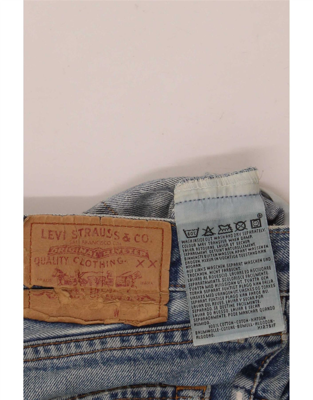 Męskie dżinsy Levi's w trudnej sytuacji W36 L32 Niebieska bawełna