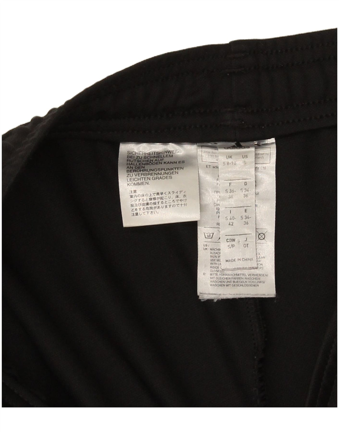 Damskie spodnie dresowe Adidas UK 8/10, małe, czarne, poliestrowe