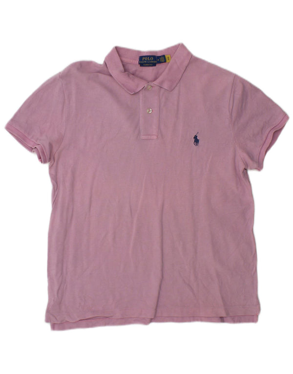 Polo Ralph Lauren Męska koszulka polo o klasycznym kroju, średnio różowa, bawełniana