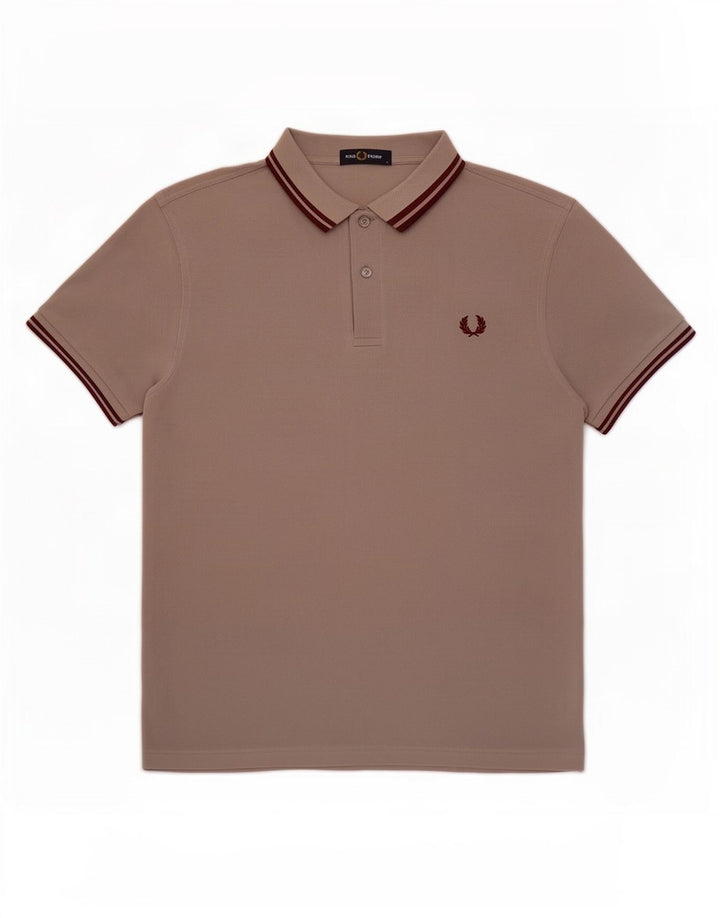 Męska koszulka polo Fred Perry, duża, szara, bawełniana w paski