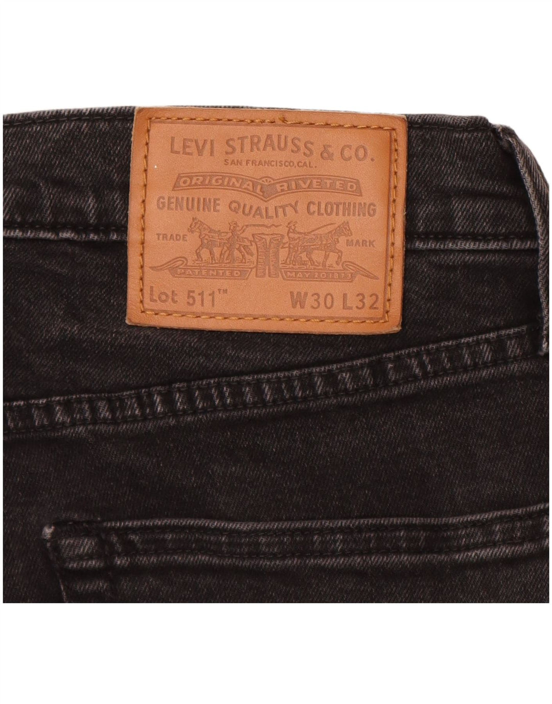 Męskie jeansy LEVI'S 511 Slim W30 L32 Czarna bawełna