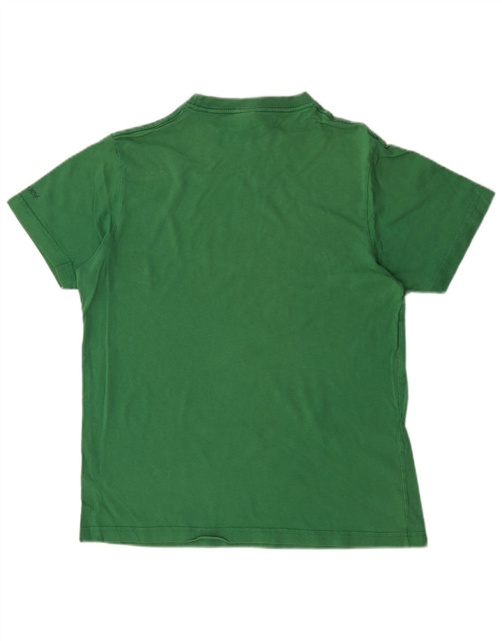 Męski T-shirt z grafiką Hurley, bawełniany, średni zielony