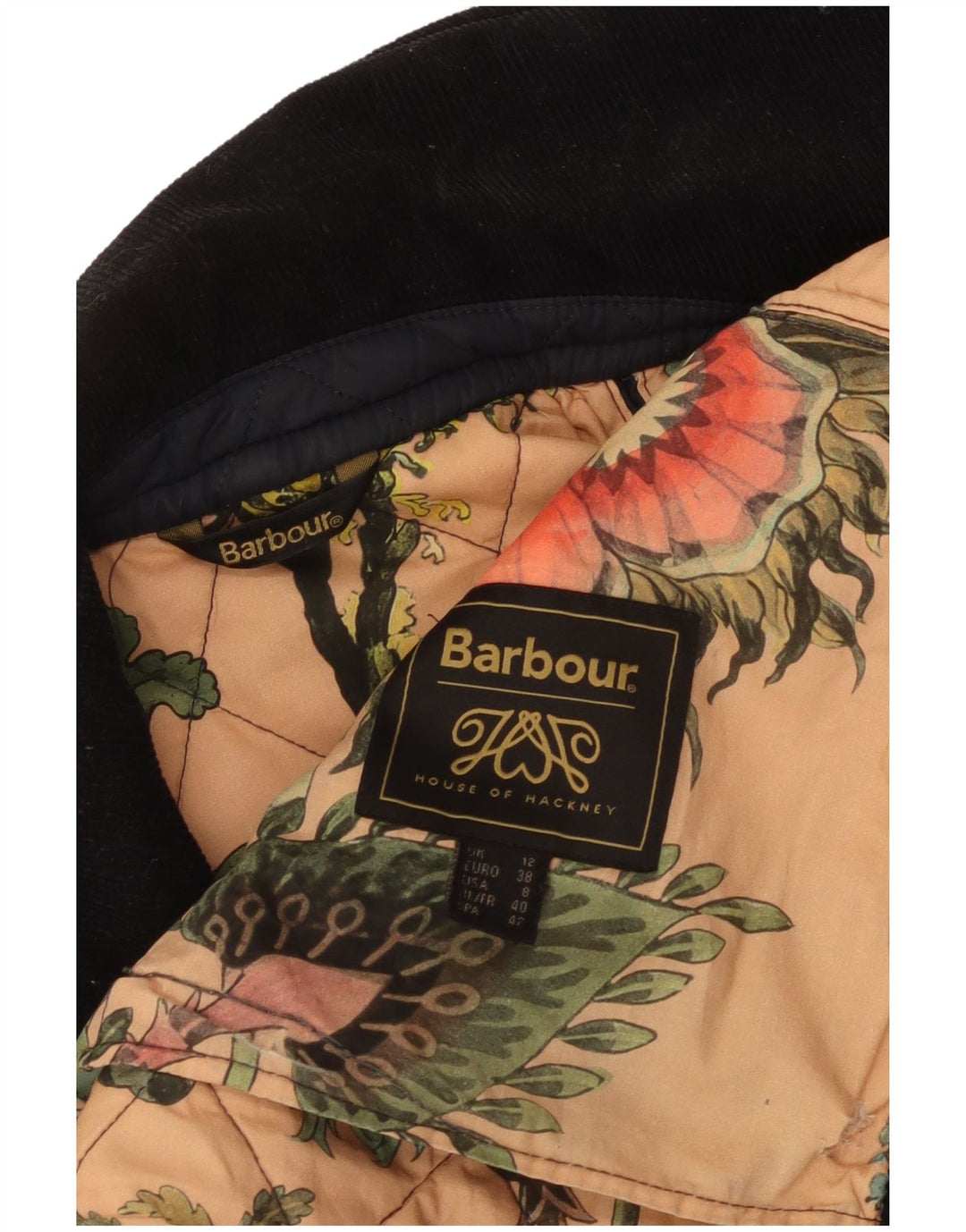 Damska pikowana kurtka Barbour UK 12, średni granat