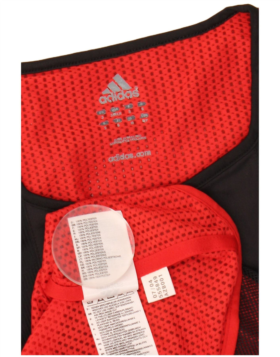 Adidas Męska kamizelka Climacool Graphic Top Mały Czarny Poliester z blokami kolorów