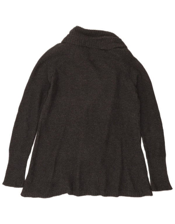 Sweter damski Zara z otwartym kardiganem UK 12, średnioszary, bawełniany