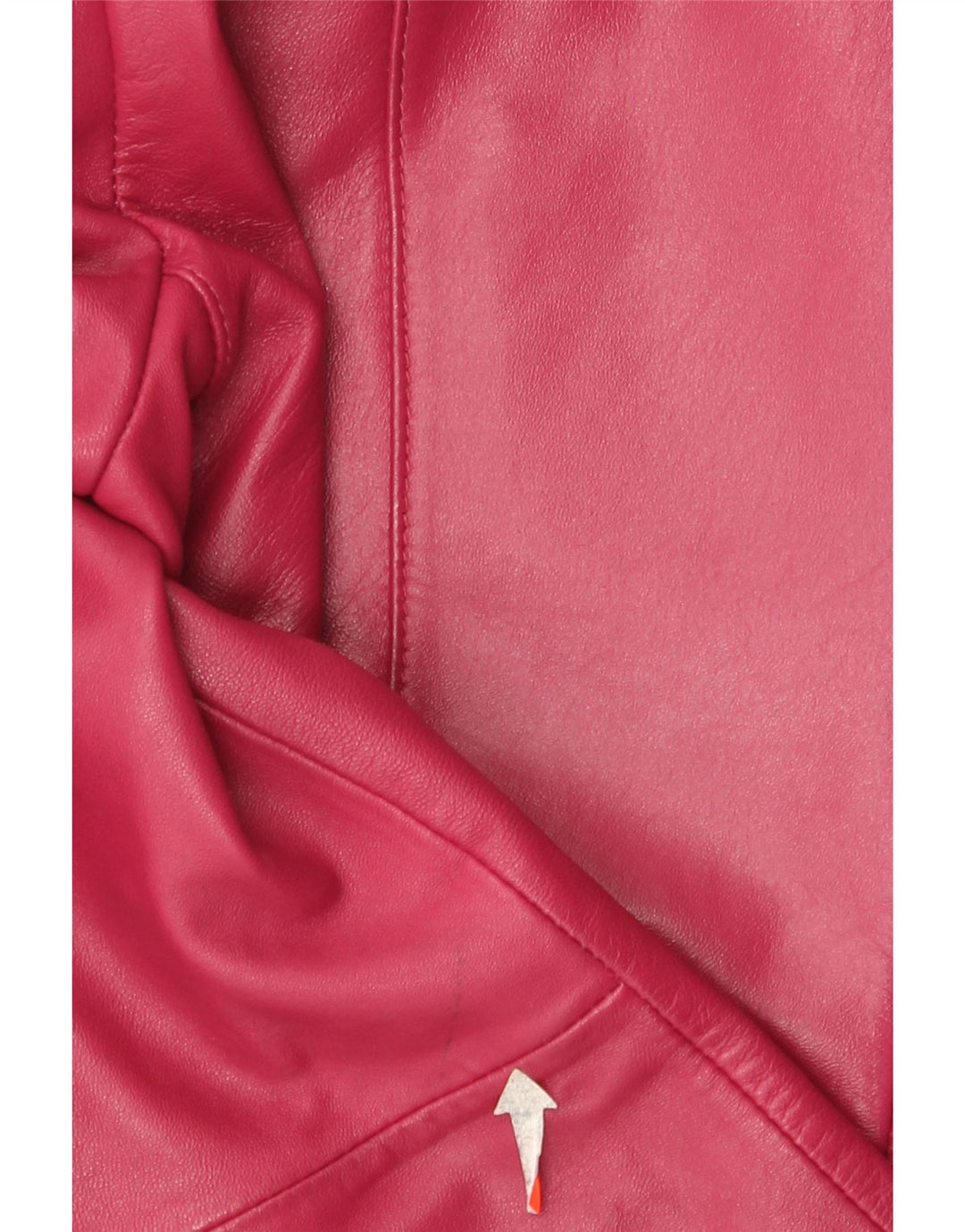 Vintage damska marynarka skórzana zapinana na 3 guziki EU 38, średnia różowa skóra